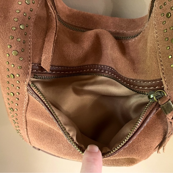 The Sak Soft Brown Suede Shoulder Bag - Picture 3 of 10